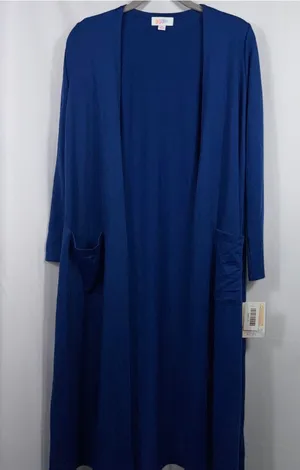 LuLaRoe Sarah S Blue Duster Cardigan NWT thumbnail 1