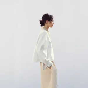 Zara Cream Zip-Up Cropped Jacket with Beige Collar thumbnail 3