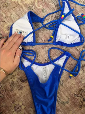 SHEIN Dark Blue Bathing Suit Set thumbnail 2