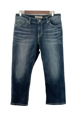 BKE Dakota‎ Mid Rise Dark Wash Cropped Jeans Size 29 thumbnail 1