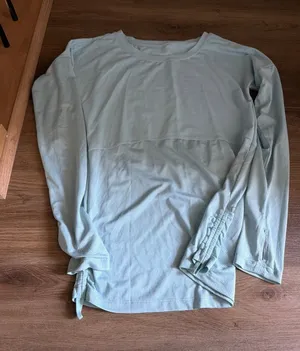 Fabletics Light Blue Textured Jacket with Subtle Logo thumbnail 1