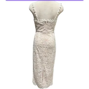 LULU’S All My Love For You White Lace Sleeveless Midi Dress Size S thumbnail 12