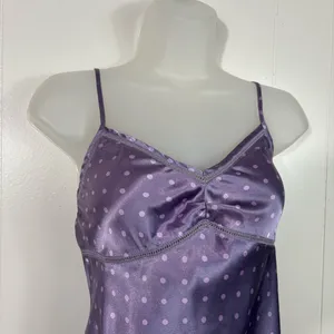 Vintage Apt 9 Y2K Purple Silky Babydoll Fit Slip Chemise Night Dress Medium M thumbnail 6