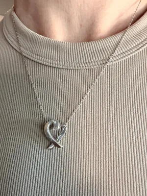 Tiffany & Co. Sterling Silver Paloma Picasso Loving Heart Necklace thumbnail 2
