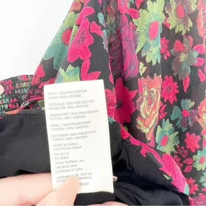 Free People On Lala Floral Long Sleeve Crop Top Women's Size‎ S Festival Boho thumbnail 6