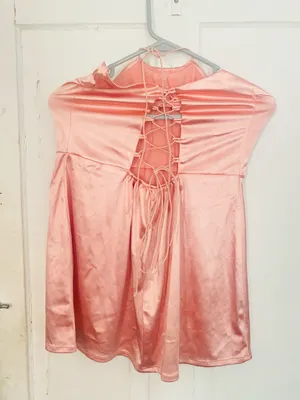 Pink Satin Dress Size M thumbnail 2