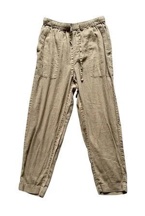 Universal Thread Linen-Blend Drawstring Jogger Pants Khaki Tan Size S thumbnail 1