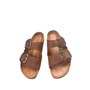 Birkenstock Arizona Big Buckle Sandals EU 38 US 7-7.5 Brown Leather Gold slide thumbnail 2