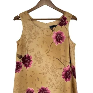 Laura Scott Vintage Boho Grunge‎ 90s Teacher Floral Maxi Dress Sleeveless Gold Phoebe Buffay thumbnail 8