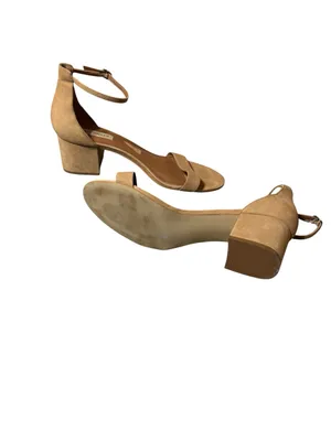 Steve Madden Irenee Tan Suede Ankle Strap Block Low Heel Sandals Womens Size 11 thumbnail 7