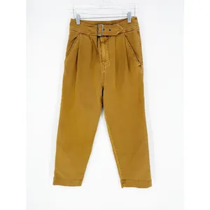 Free People High Waist‎ Belted Pants Women's 2 Tan Boho Chic thumbnail 2