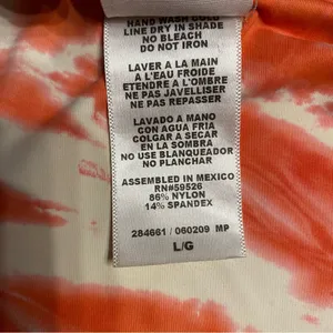 Lucky Brand Orange White 'Fireworks' Tie Dye High Waist Bikini Size L thumbnail 7