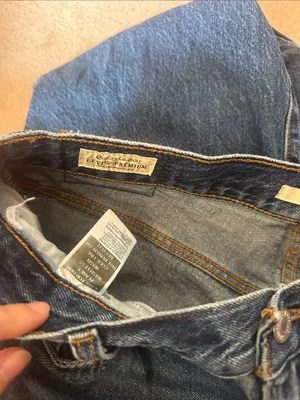 Levi’s Baggy Dad Dark Blue Wash Wide Leg Jeans thumbnail 5