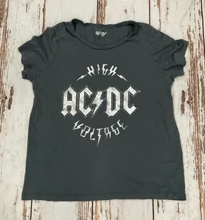AC/DC HIGH VOLTAGE GREY T SHIRT‎ thumbnail 1