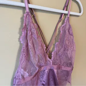 Auden Mauve Lace and Satin Body Suit thumbnail 2