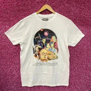 Star Wars 1977 Illustrated Dewback Promo Movie Poster Tee L thumbnail 1