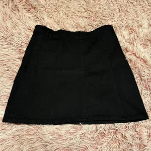 Altar’d state black jean skirt thumbnail 2