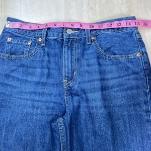 Levis Low Pro Straight Jeans Womens 28 Medium Wash Blue Denim A36 thumbnail 8