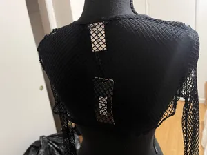 Black mesh long sleeve thumbnail 2
