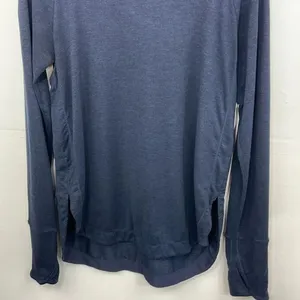 Athleta Dark Blue Hooded Long Sleeve Top women’s size Small thumbnail 3