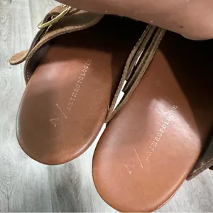 Anthropologie Suede Clog Shoes 36 Tan Brown Fall Autumn thumbnail 10