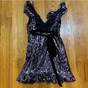 Free People Sequin Mini Dress XS Black Sparkly Party Dress thumbnail 4