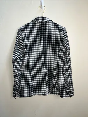 Maison D’ Amelie Black & White Gingham Double-Breasted Blazer thumbnail 5