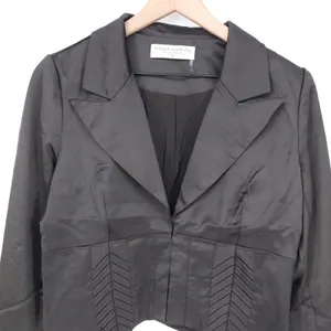 Naked Wardrobe The Statement Black Cropped Garter Blazer Size M thumbnail 4