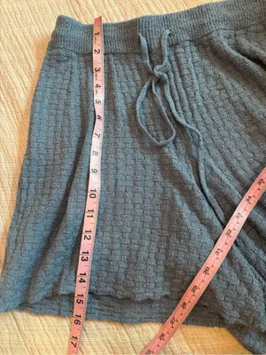 Free People Free-est Rowan Sweater Short Set in Blue Suede XS thumbnail 10