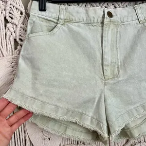 High-Rise Denim Shorts thumbnail 2
