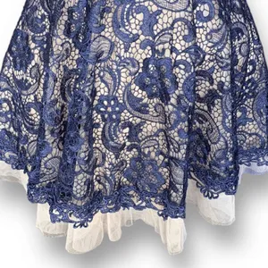 Camille La Vie HOCO Homecoming Dress Navy Lace Strapless Fit Flare Romantic thumbnail 3