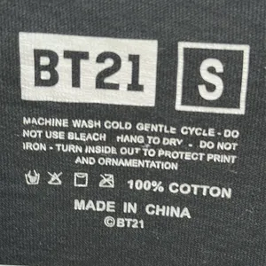 BT21 Line Friends Graphic Tee K Pop Cotton Black Short Sleeve Crew Neck Unisex S thumbnail 5