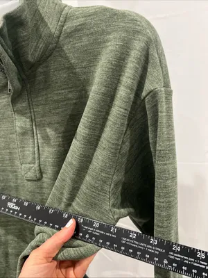 Avalanche Olive Green Half-Zip Pullover Sweatshirt thumbnail 6