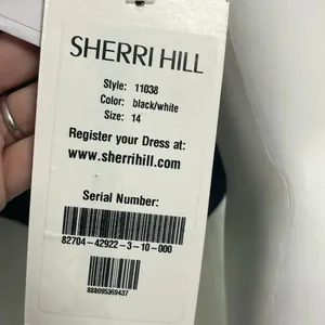 Sherri Hill black & white mini dress size 14 11038 NEW thumbnail 7