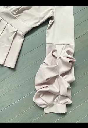 BANJUL V Neck Ruffle Sleeve Peplum Blouse thumbnail 5