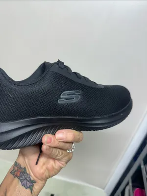 Skechers Men’s Black Athletic Lace-Up Sneakers thumbnail 4
