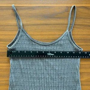 Brandy Melville Tank Top OS Brown Ribbed Cami Raw Hem Y2K Downtown Girl 90s Boho thumbnail 7