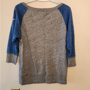 Nike Indianapolis Colts 3/4 sleeve grey t shirt size womens small oversized thumbnail 3