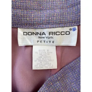 Vintage Y2K Donna Ricco Petite Light Purple Knee Length Skirt thumbnail 6