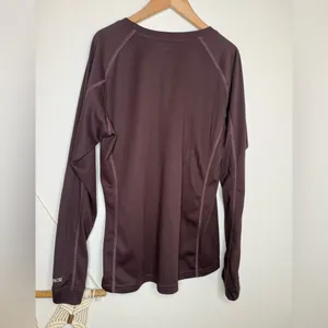 Carhartt Women's Base Force Midweight Tech Crew baselayer top color Deep Wine thumbnail 3