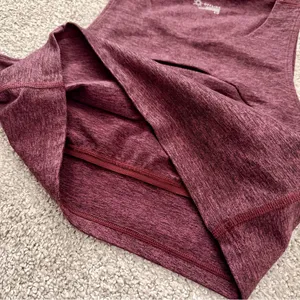Burgundy OFFLINE by aerie The Hugger Keyhole Longline Sports Bra thumbnail 4