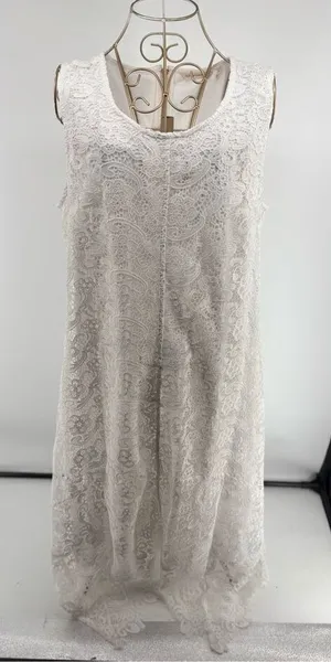 Soft Surroundings Madelyn White Lace Dress Size 14 Cottagecore thumbnail 1