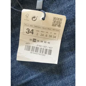 Zara Z1975 Straight Leg Jeans Womens Size 2 Blue Dark Wash Denim New Normcore thumbnail 7