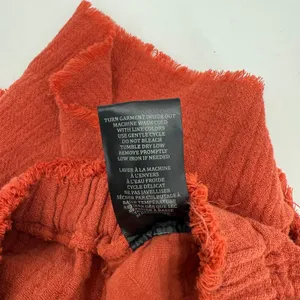 Blank NYC Shorts Size Medium Gauzy High Rise Rust Orange NWT Distressed Pullon thumbnail 12