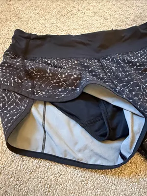 Lululemon Black and Gray Patterned Speed Up 2.5” Running Athletic Shorts thumbnail 2
