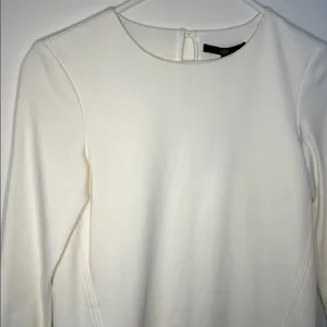 NWT Tibi white long sleeve shift mini classy dress thumbnail 4