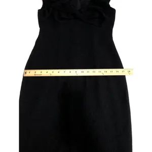 David Meister Dress Size 4 Black Sheer Top Short Sleeve Chic Classic USA thumbnail 8