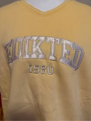 NWT Edikted oversized logo Crewneck sweatshirt size small thumbnail 6