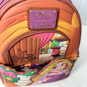 Loungefly Disney Rapunzel‎ Storybook Backpack - Brown and Purple thumbnail 5