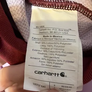 Carhartt Full Zip Hoodie Sweatshirt Women's Medium Red Workwear Outdoors thumbnail 6